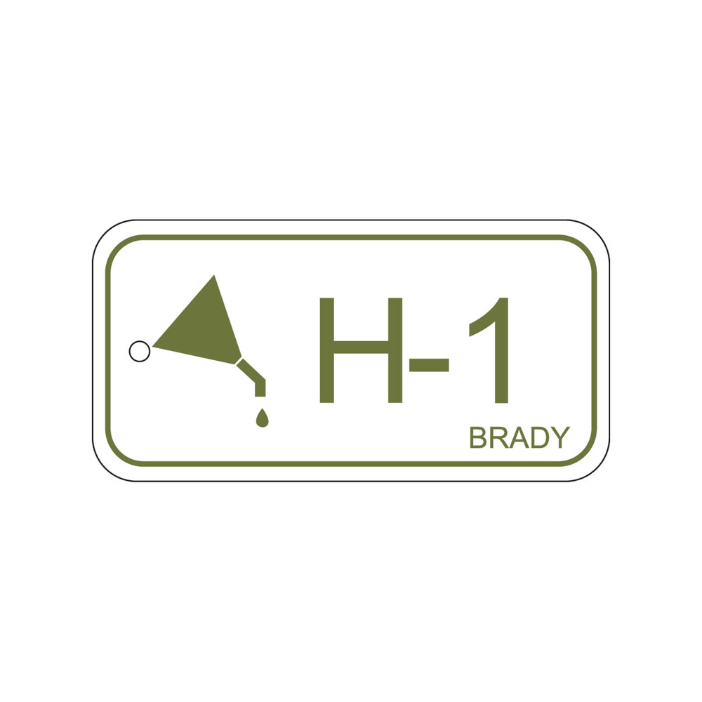 Tags for energy sources, hydraulics, labelling H-1, Pack = 25 pieces - 1