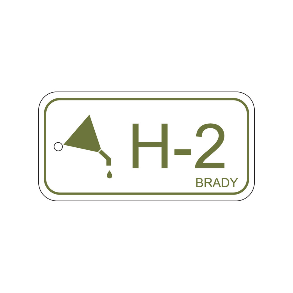 Tags for energy sources, hydraulics, labelling H-2, Pack = 25 pieces - 1