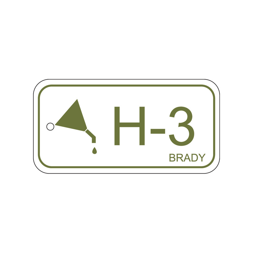 Tags for energy sources, hydraulics, labelling H-3, Pack = 25 pieces - 1