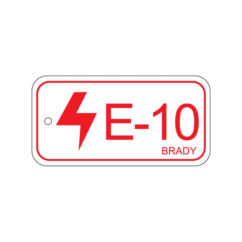 Étiquette de consignation pour sources d'énergie, domaine électrique, inscription E-10, x25 - 1