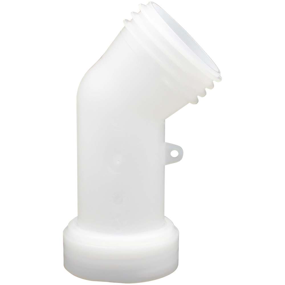 IBC outlet nozzle DN 50, 1-piece, with coarse thread S60x6 int., 45° angled, Pack = 5 pieces - 1