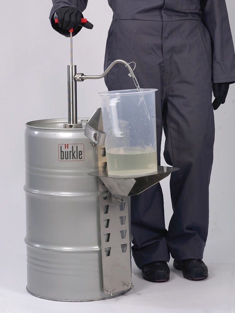 Dispensing surface in st. steel, height adjustable, suits 60 to 220 litre steel/st. steel drums - 2