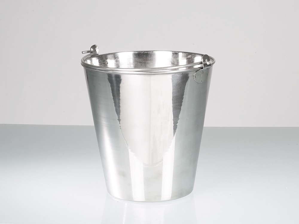 Bucket in stainless steel 1.4301, with carry handle, autoclavable, 10 litres, Pack = 2 pieces - 2