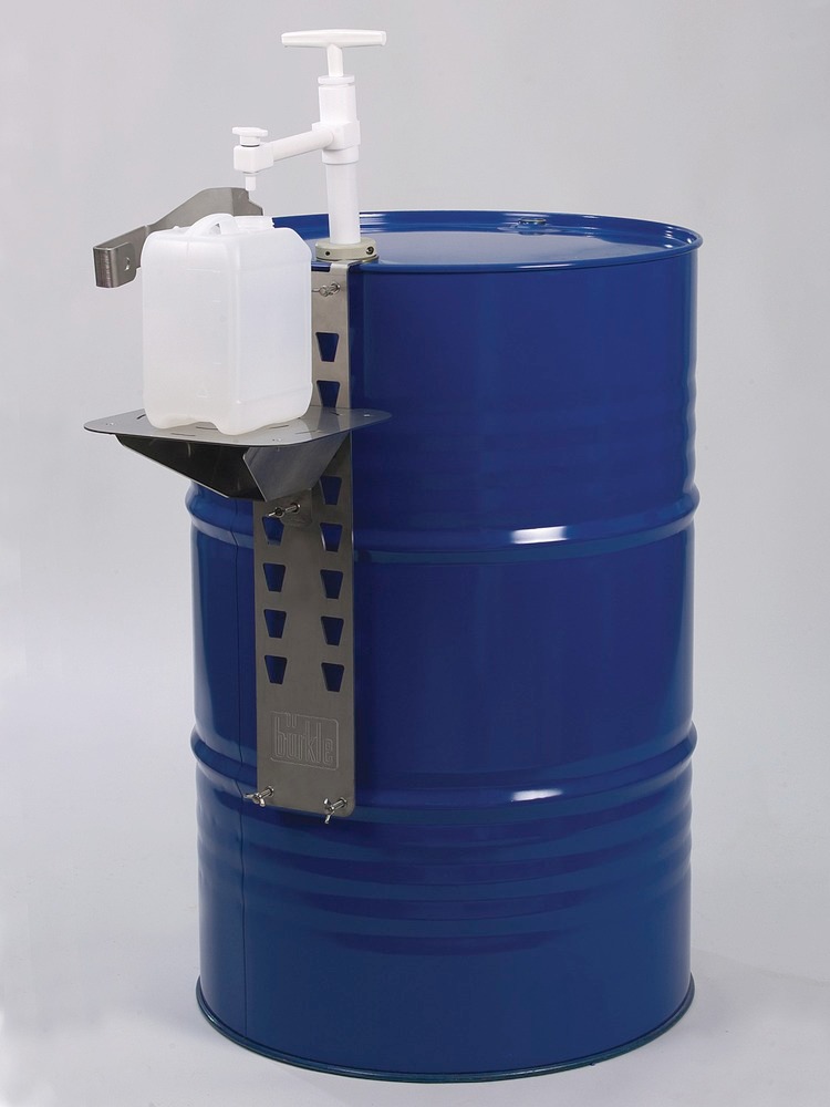 Abfüllfläche aus Edelstahl, höhenverstellbar, passend für 60 bis 220 Liter Stahl-/Edelstahlfässer - 3
