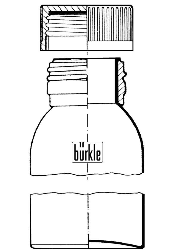 Aluminium-Flasche, 60 ml, mit UN-Transportzulassung, VE = 15 Stück - 3