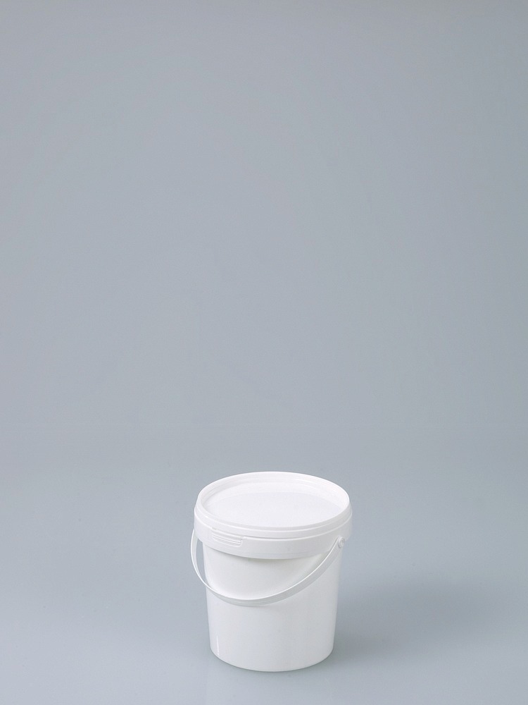 Verpackungseimer mit Deckel, aus PP, weiß, 1 Liter, VE = 100 Stück - 3