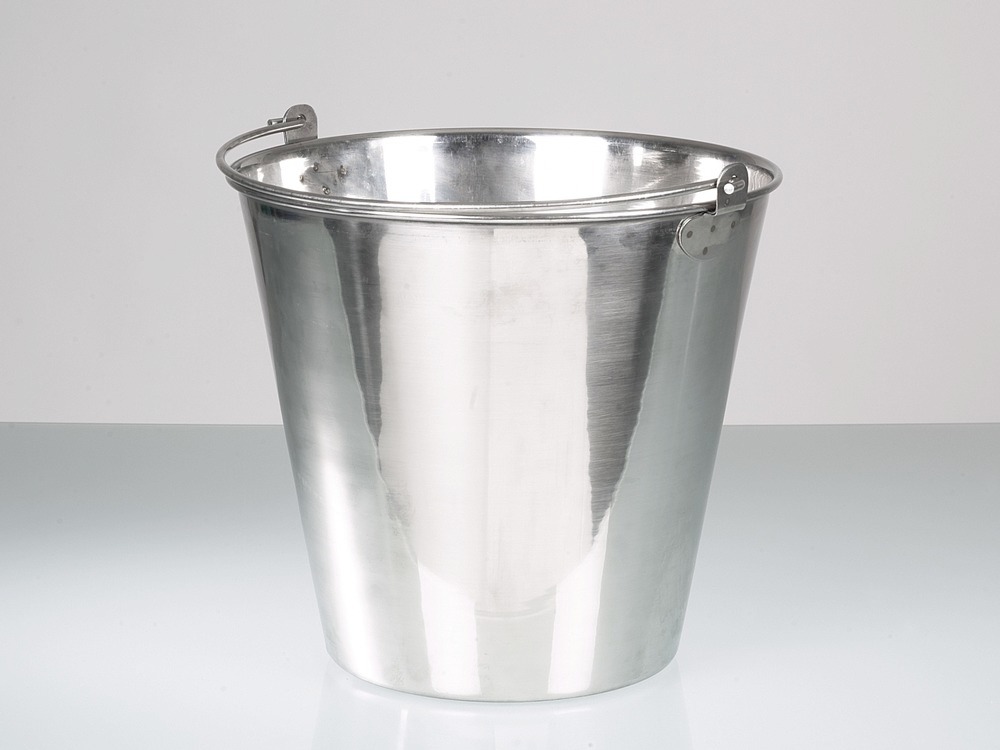 Bucket in stainless steel 1.4301, with carry handle, autoclavable, 10 litres, Pack = 2 pieces - 3