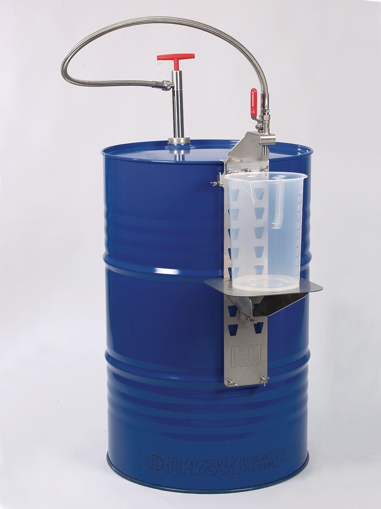 Dispensing surface in st. steel, height adjustable, suits 60 to 220 litre steel/st. steel drums - 4