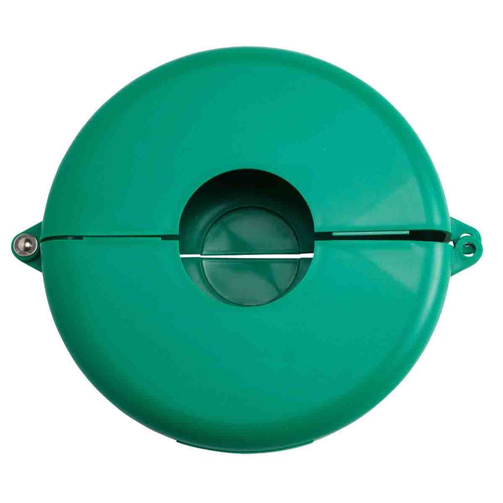 Lockout device for globe valves, 165 to 254 mm, green - 1