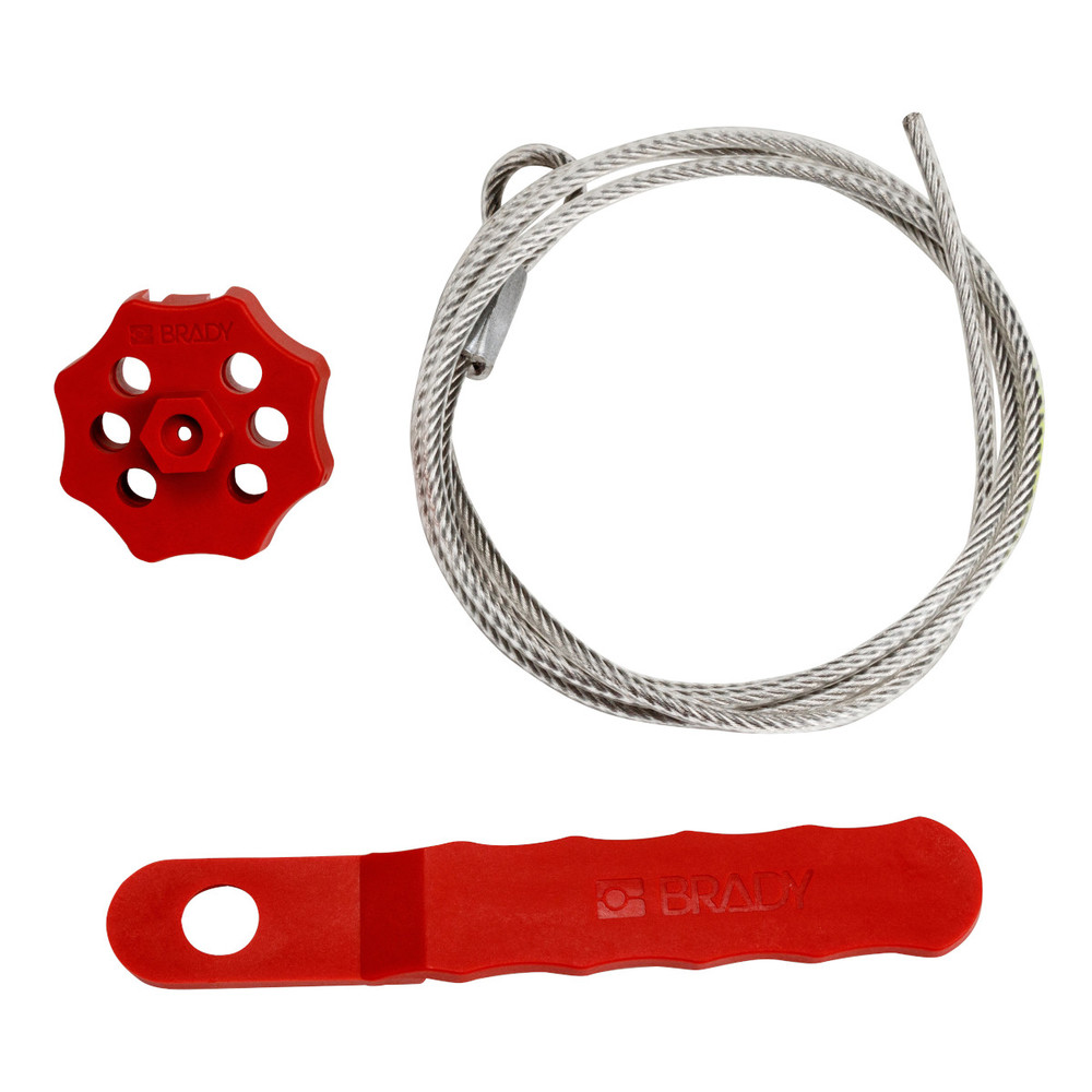 Spin lockout system with device and cable, length 1.50 m, red - 1