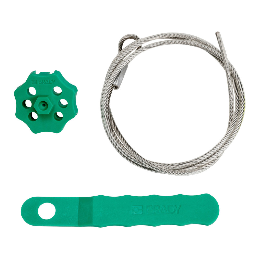 Spin lockout system with device and cable, length 1.50 m, green - 1