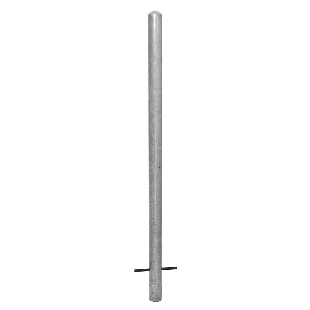 Barrier post steel, hot dip galvanised for setting in concrete, height above ground 1000 mm Ø: 60 mm - 1
