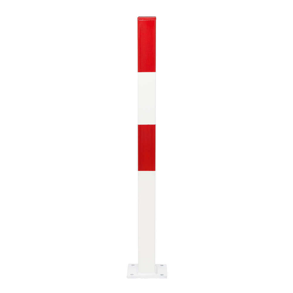 Barrier post steel, plastic-coated, use with anchor bolts, height 1000 mm, 70 x 70 mm - 1