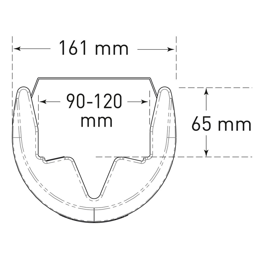 Anfahrschutz-Element, für Regalstützen von 90 - 120 mm, gelb, mit zwei Klettbändern - 2