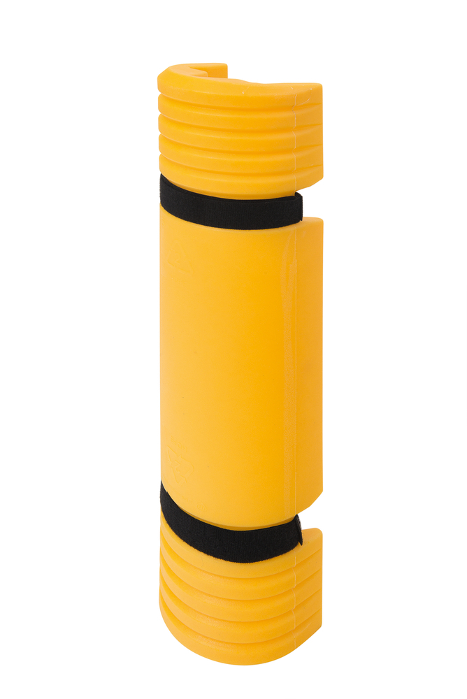 Anfahrschutz-Element, für Regalstützen von 90 - 120 mm, gelb, mit zwei Klettbändern - 4
