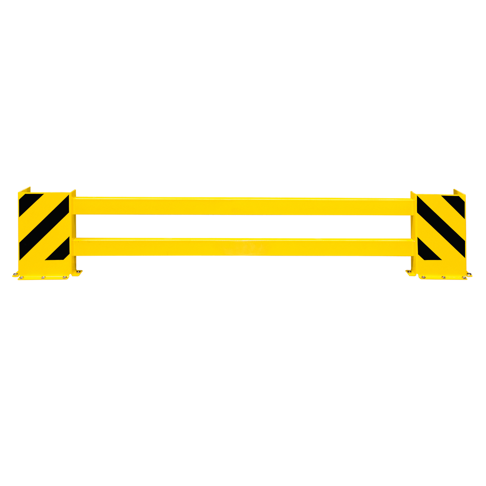 Regalschutz-Planke C-Profil, ausziehbar bis 2700 mm, gelb beschichtet, Querbalken aus Kunststoff - 3