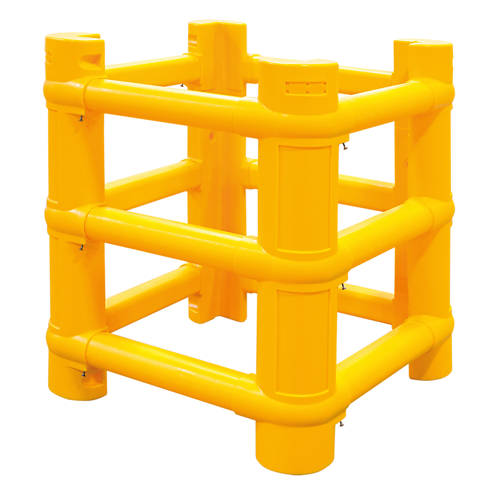 Säulenschutz Kunststoff ECO, gelb, zum Schutz von Rechtecksäulen - 2