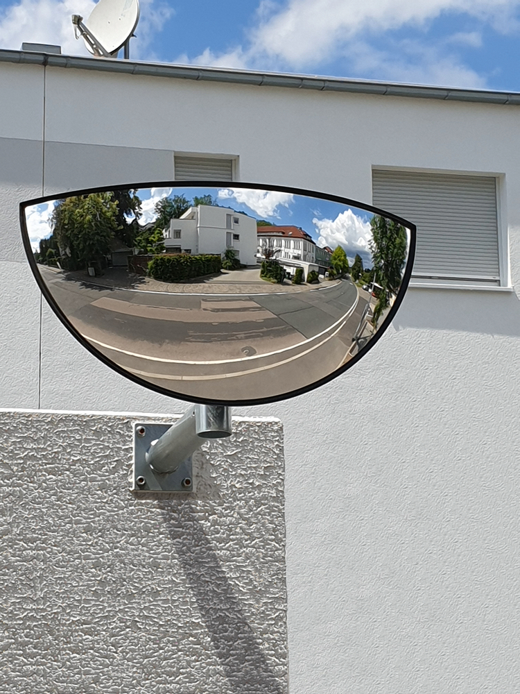 Drei-Wege-Spiegel Horizont, Acrylglasglas, für außen und innen, 750 x 400 x 160 mm - 2