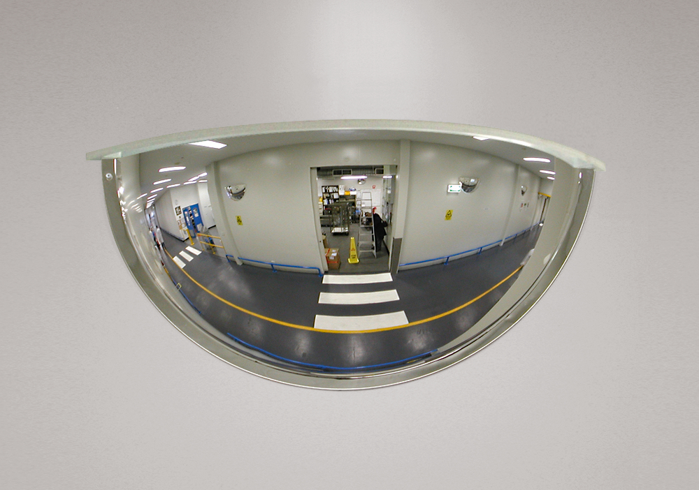 Drei-Wege-Spiegel aus Acrylglasglasglas, Blickwinkel 180°, inkl. Abdeckung - 1