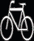 Thermo-Markierungsfolie Symbol 'Fahrrad', 500 x 700, weiß - 1