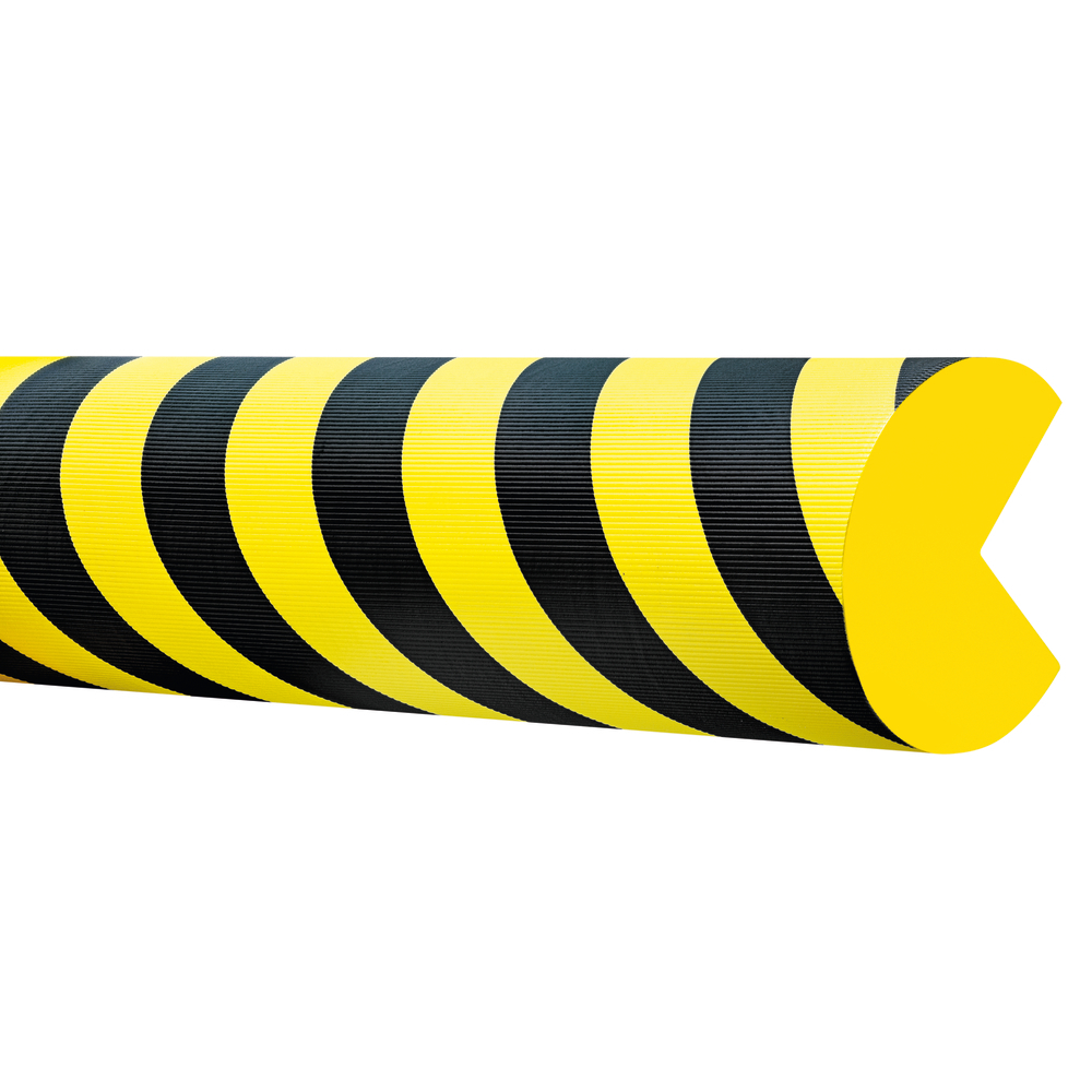 Prallschutz XL, gelb/schwarz, selbstklebend, EVAC-Schaum, Länge 1000 mm - 1