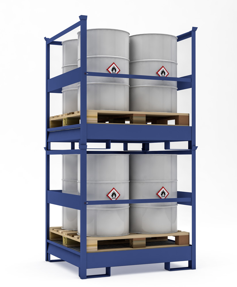 Transport Spill Containment Pallet - 4 Drum Capacity - Combo of 2 - 3