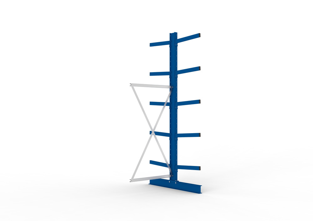 Cantilever rack, ext. shelf, double-sided, 5 cant. arms, load cap. to 355 kg/arm, 1030x1440x3000 mm - 1
