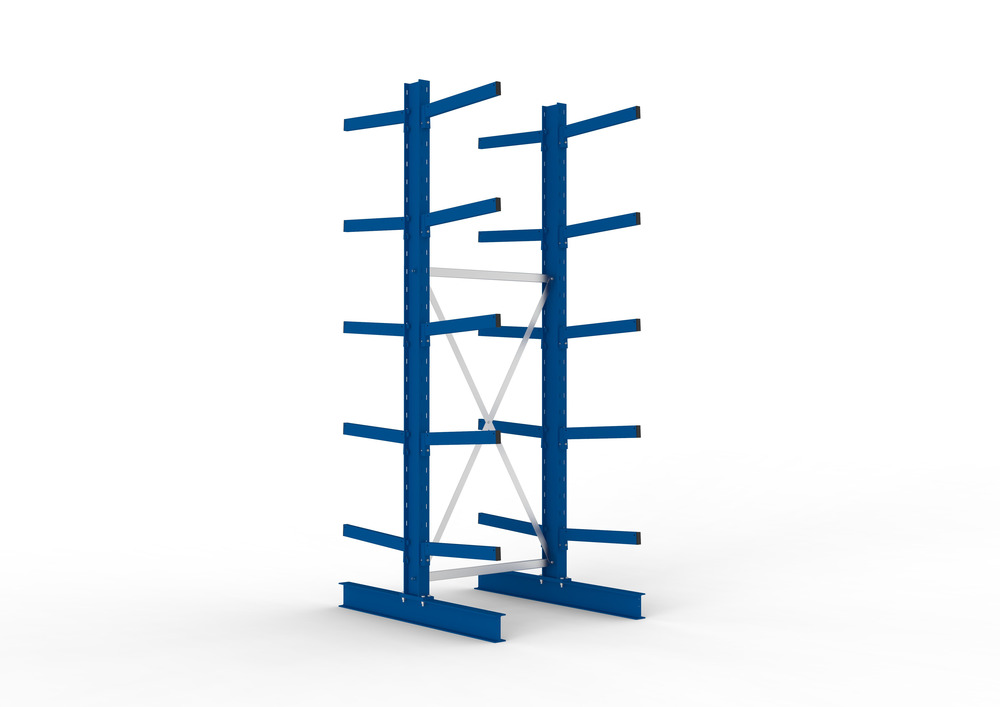 Cantilever rack, basic shelf, double-sided, 5 cant. arms, load cap. to 355 kg/arm, 1103x1440x3000 mm - 1