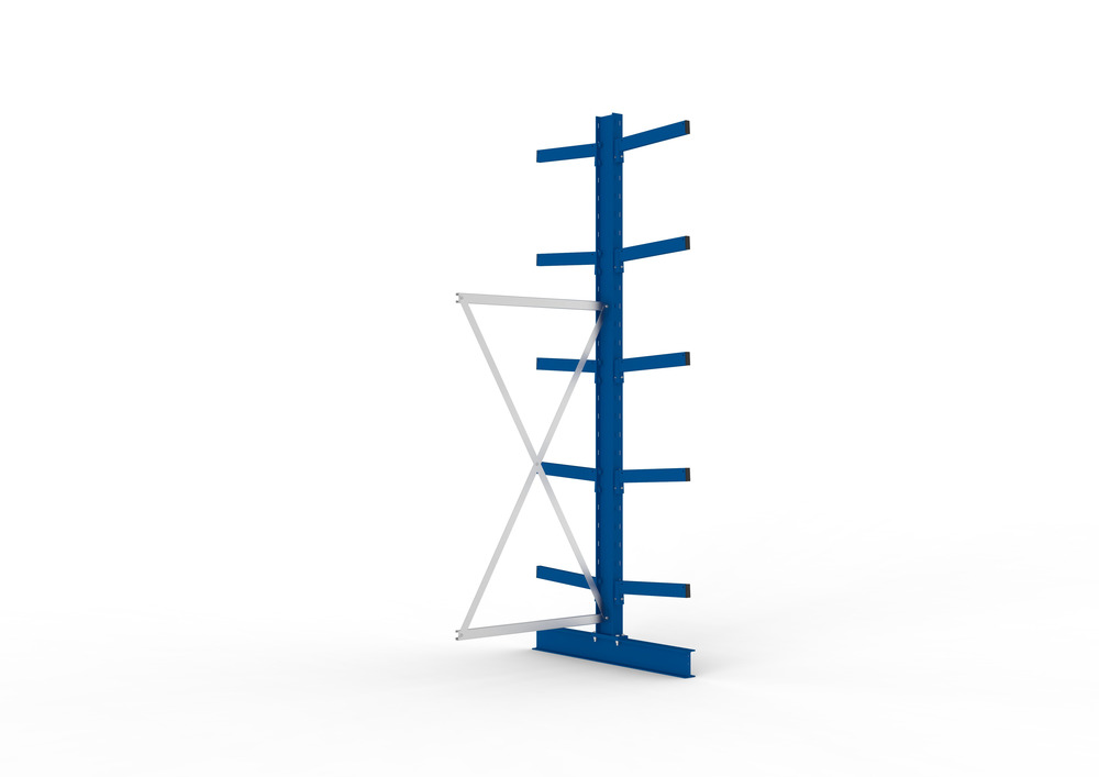 Cantilever rack, ext. shelf, double-sided, 5 cant. arms, load cap. to 430 kg/arm, 1030x1240x3000 mm - 1