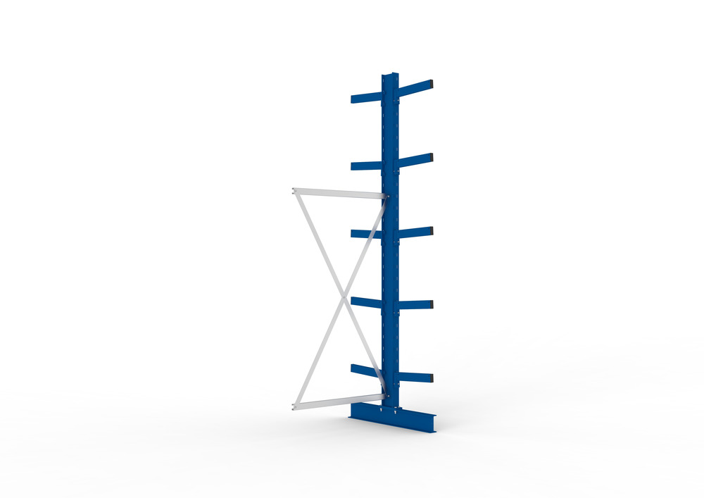Cantilever rack, ext. shelf, double-sided, 5 cant. arms, load cap. to 535 kg/arm, 1030x1040x3000 mm - 1