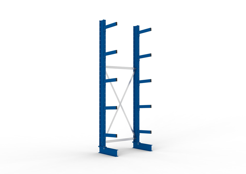 Cantilever rack, basic shelf, one-sided, 5 cant. arms, load cap. to 535 kg/arm, 1103 x 630 x 3000mm - 1