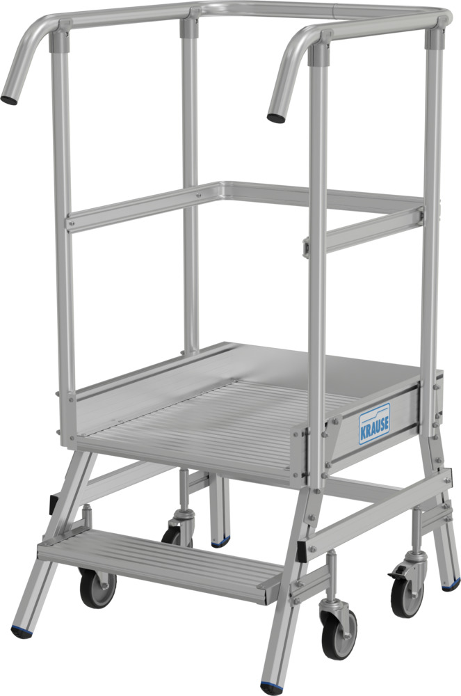 Podium ladder, mobile, 2 steps, single-sided access, in accordance with EN 131-7 - 1