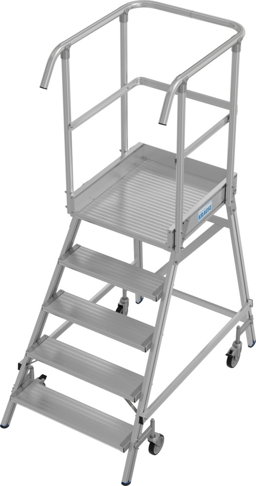 Podium ladder, mobile, 5 steps, single-sided access, in accordance with EN 131-7 - 1