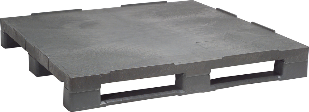 Universal pallet, in PE-RE, 1000 x 1200 x 170 mm, 3 runners, with edge, Pack = 5 pieces - 1