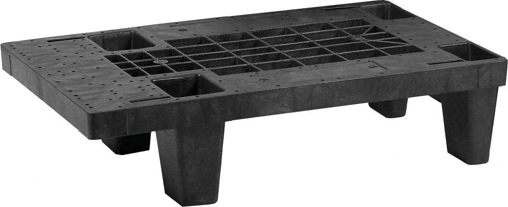 Display pallet, in PE-RE, 400 x 600 x 155 mm, 4 feet, nestable, Pack = 5 pieces - 1