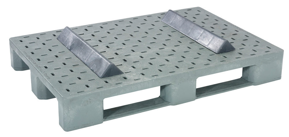 Europallet, in PE-RE, 800 x 1200 x 200 mm, with 3 runners and 2 cross wedges, Pack = 5 pieces - 1
