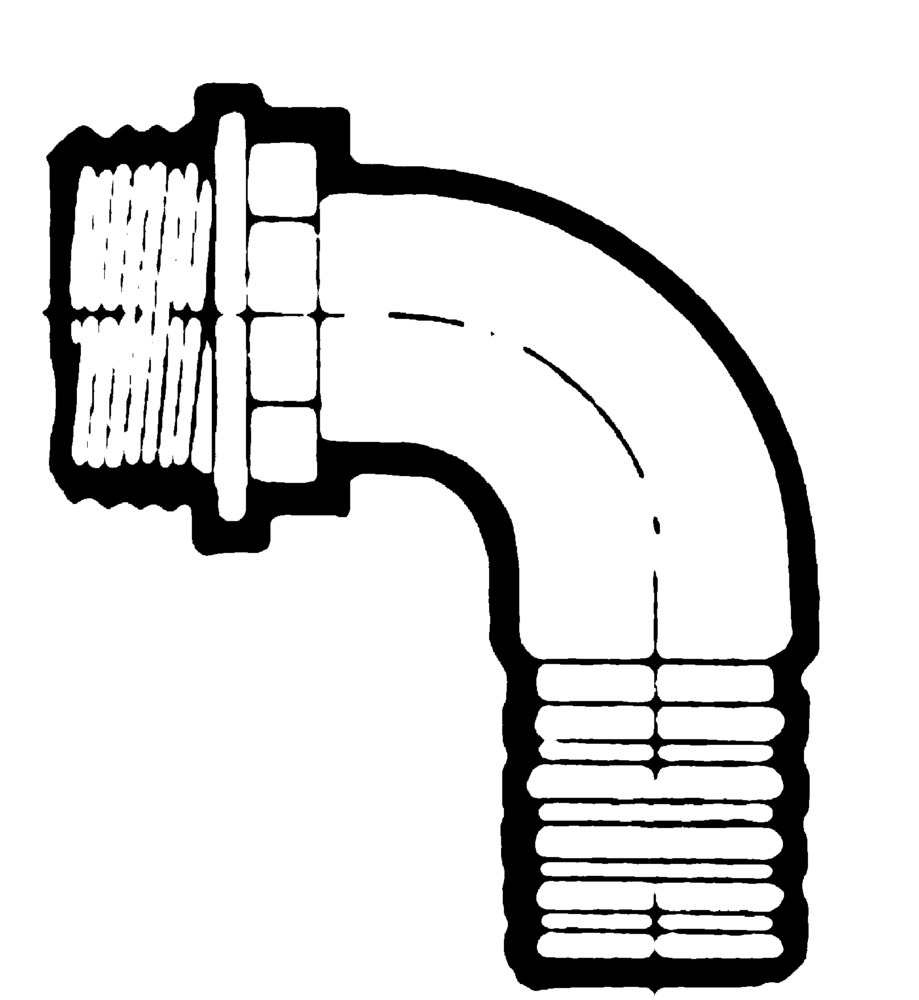 Boccola del tubo flessibile, curvata di 90°, con filettatura esterna 1, conf. = 10 pezzi - 1