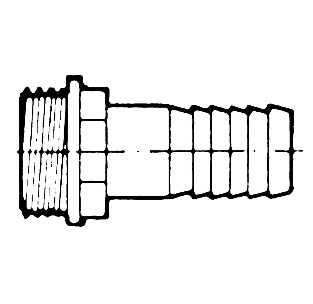 Raccord de tuyau avec filetage extérieur 1, UV = 10 pièces - 2