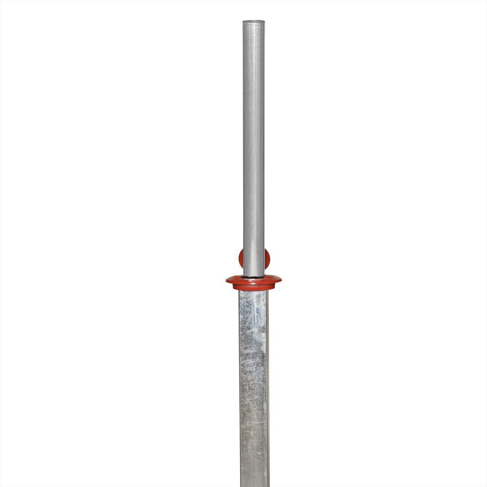 Vymedzovací stĺpik, oceľ, žiarovo zinkovaný, manuálne vysúvateľný, k zabetónovaniu, výška 900 mm - 1