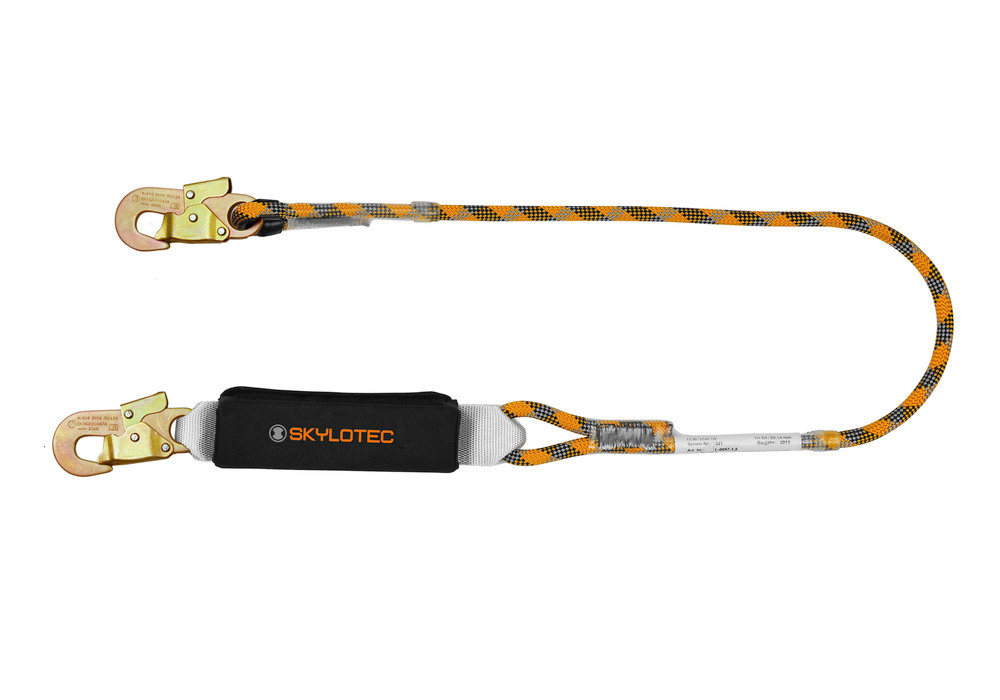 Lanyard with shock absorber, Version A 1.5 m - 1