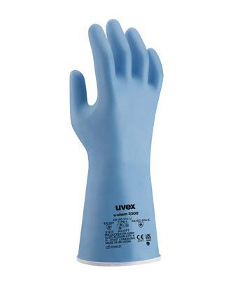 Chemicky odolné rukavice uvex u-chem 3300, kat III, velikost 8, BJ = 10 párů - 2