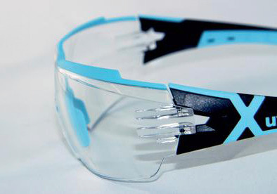 uvex safety glasses pheos cx2 9198256 black/light blue - 3