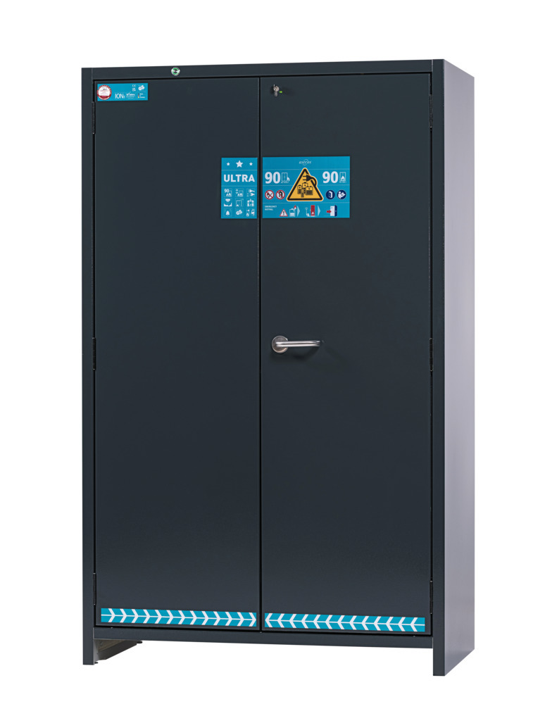asecos lithium-ion battery charging cabinet SmartStore-Ultra, 5 shelves, W 1200 mm, UK - 2