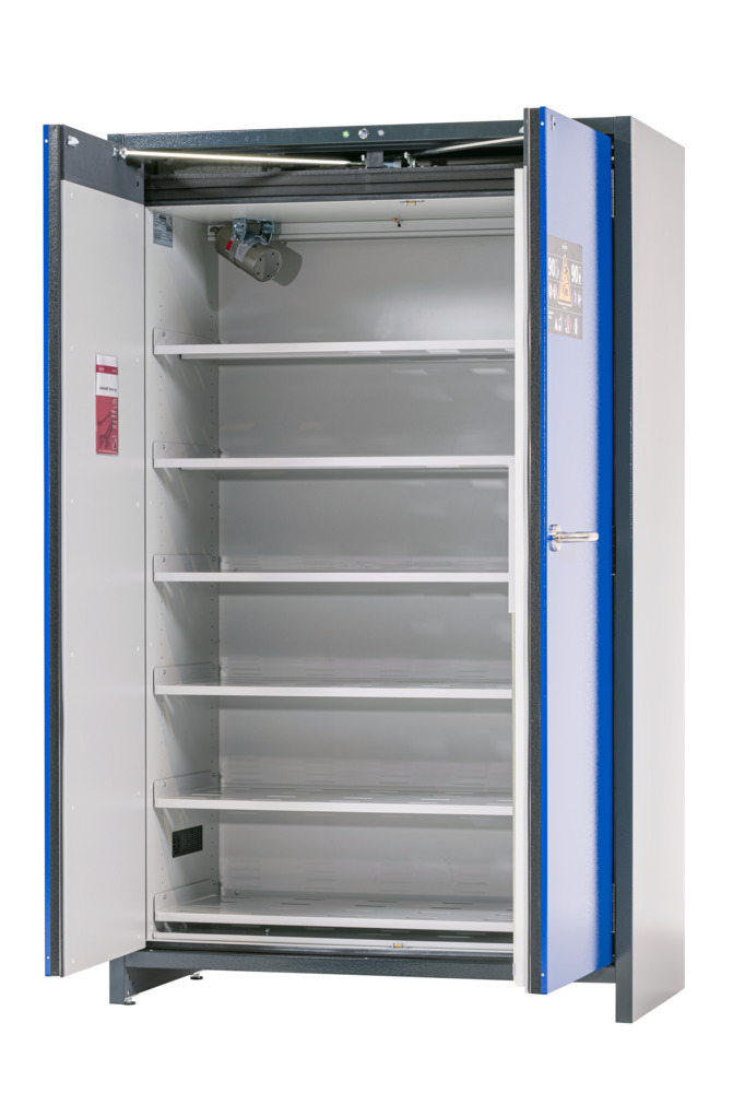 asecos lítium-ion akkumulátor tároló szekrény, SafeStore-Pro, 6 polclap, sz: 1200 mm - 3
