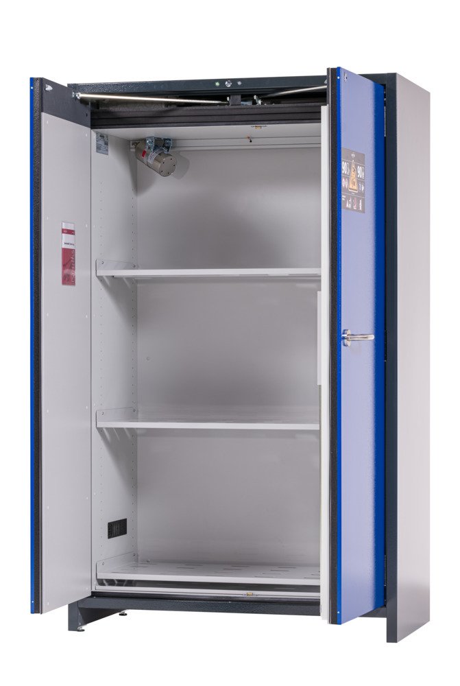 asecos Lithium-ion battery storage cabinet SafeStore-Pro, 3 shelves, W 1200 mm - 3