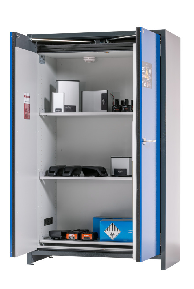 Armario para almacenamiento de baterías de litio asecos SafeStore Core, 3 estantes, ancho 1200 mm - 3