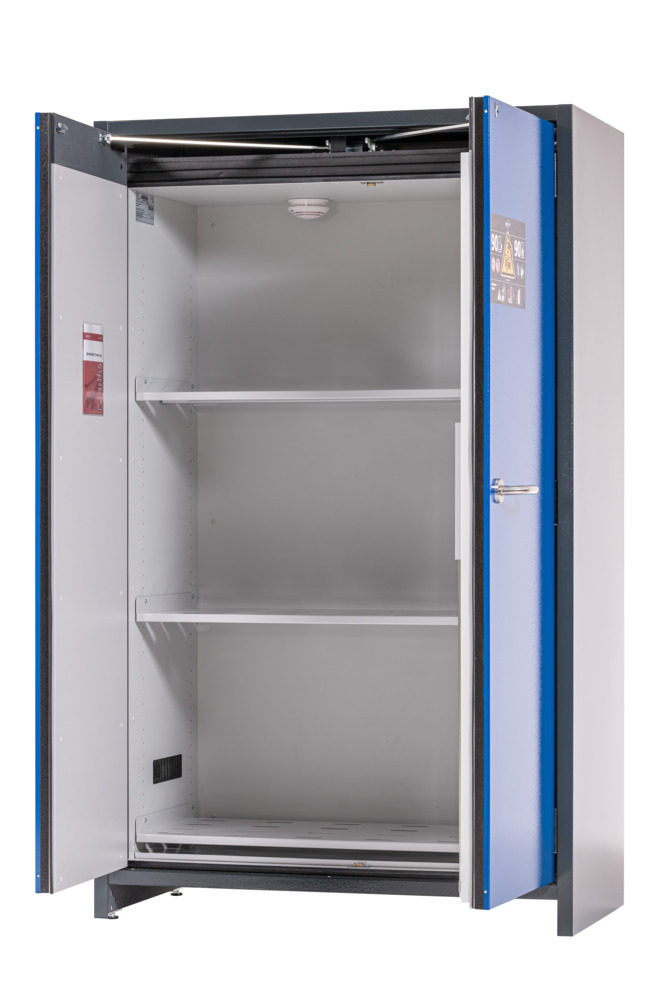 asecos lithium-ion battery storage cabinet, SafeStore Core, 3 shelves, W 1200 mm - 1