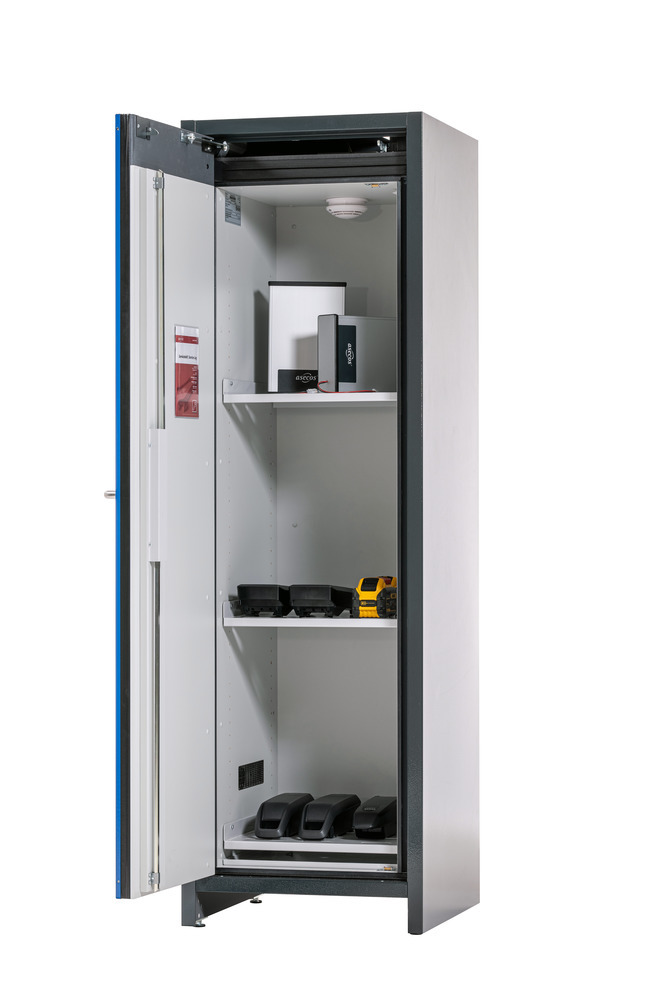  Armario para almacenamiento de baterías de litio asecos SafeStore Core, 3 estantes, ancho 600 mm - 3