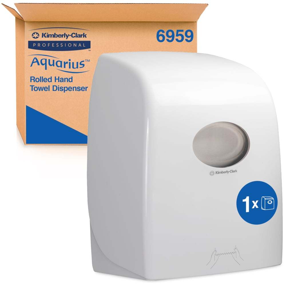 Kimberly-Clark Aquarius™ no-touch roll dispenser for paper towels, 6959, white - 3
