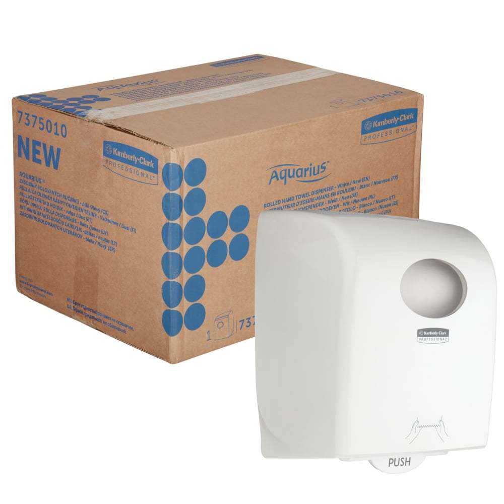 Kimberly-Clark Aquarius™ roll dispenser for paper towels, 7375, white - 4